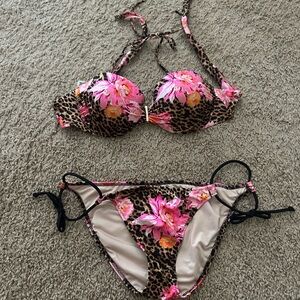 Victoria secret leopard bikini push up
